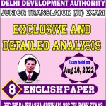 delhi development authority junior translator exam analysis